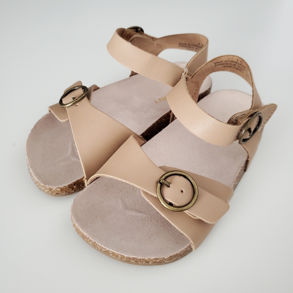 Toddler Faux-Leather Sandals Size 8